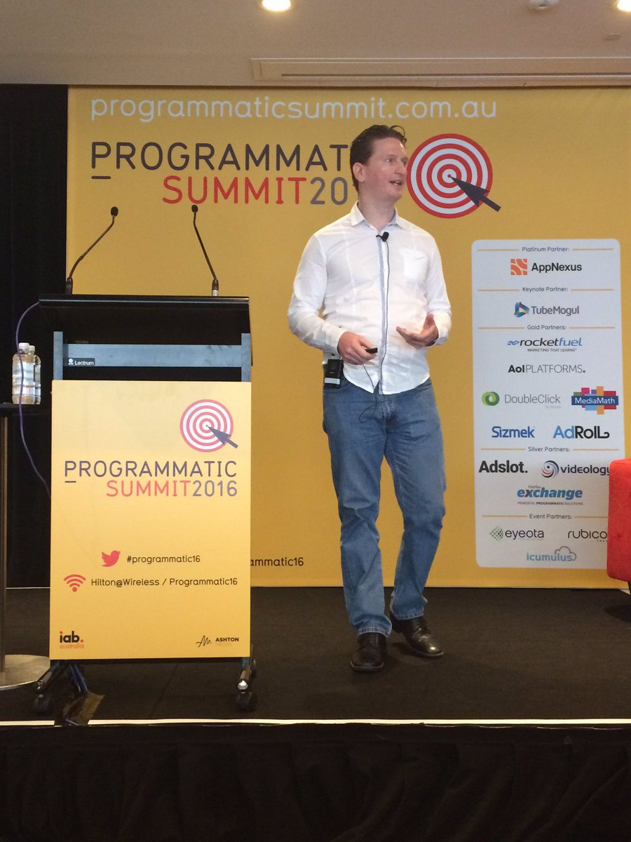 sizmek's tweet image. Our technical director, Scott Ries is up on stage talking about mobile programmatic #programmatic16