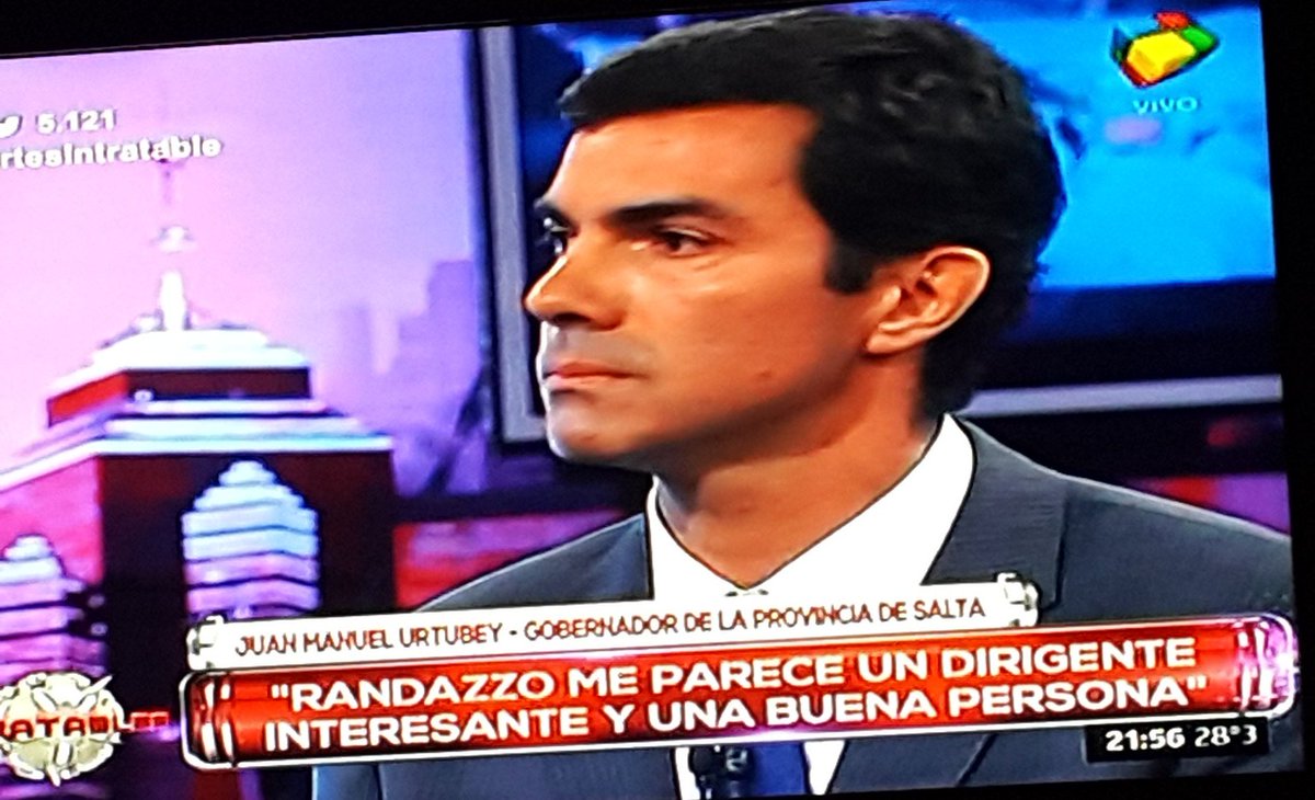 PJdigitalSalta's tweet photo. ✌
@UrtubeyJM en @Intratablestv : "Estoy parado dentro del peronismo que quiere ser gobierno" https://t.co/jFvexCnF0t