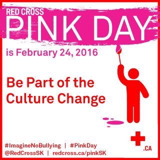 DavisonSchool's tweet photo. Wear a pink shirt tomorrow in support of @RedCrossSK Pink Day. #imaginenobullying #PinkShirtDay #BeTheChange https://t.co/hIpO7jFHaN