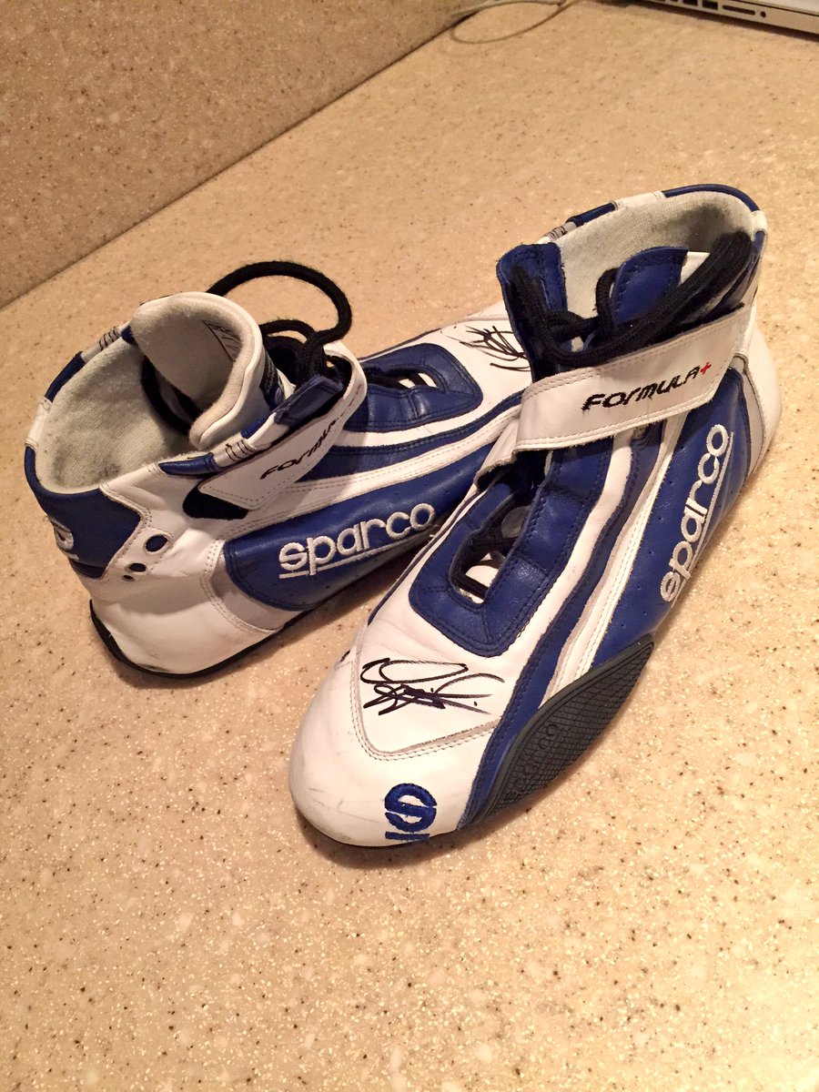 DanielHemric's tweet photo. Night 2 giveaway starts now! Pair of shoes I wore during my rookie @NASCAR_Trucks season last year! Go! https://t.co/y8la5LvVIW