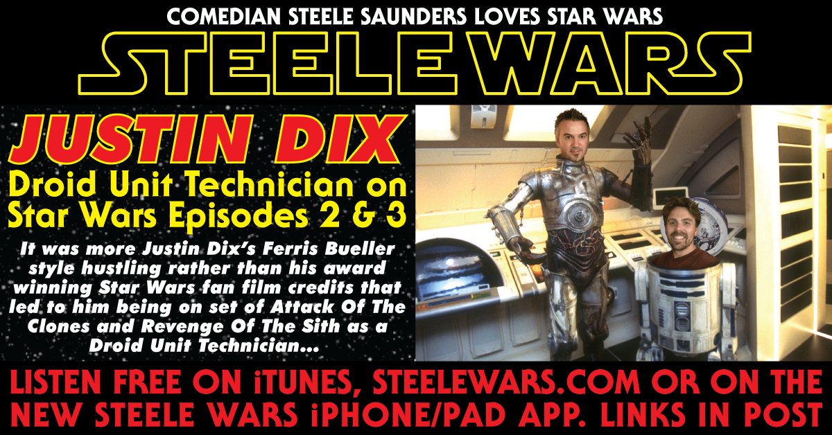 NEW PODCAST with Justin Dix (<a href="/WickedofAus/">Justin Dix</a>) droid unit technician on #StarWars eps 2 &amp; 3!

SteeleWars.com/Justin-Dix/