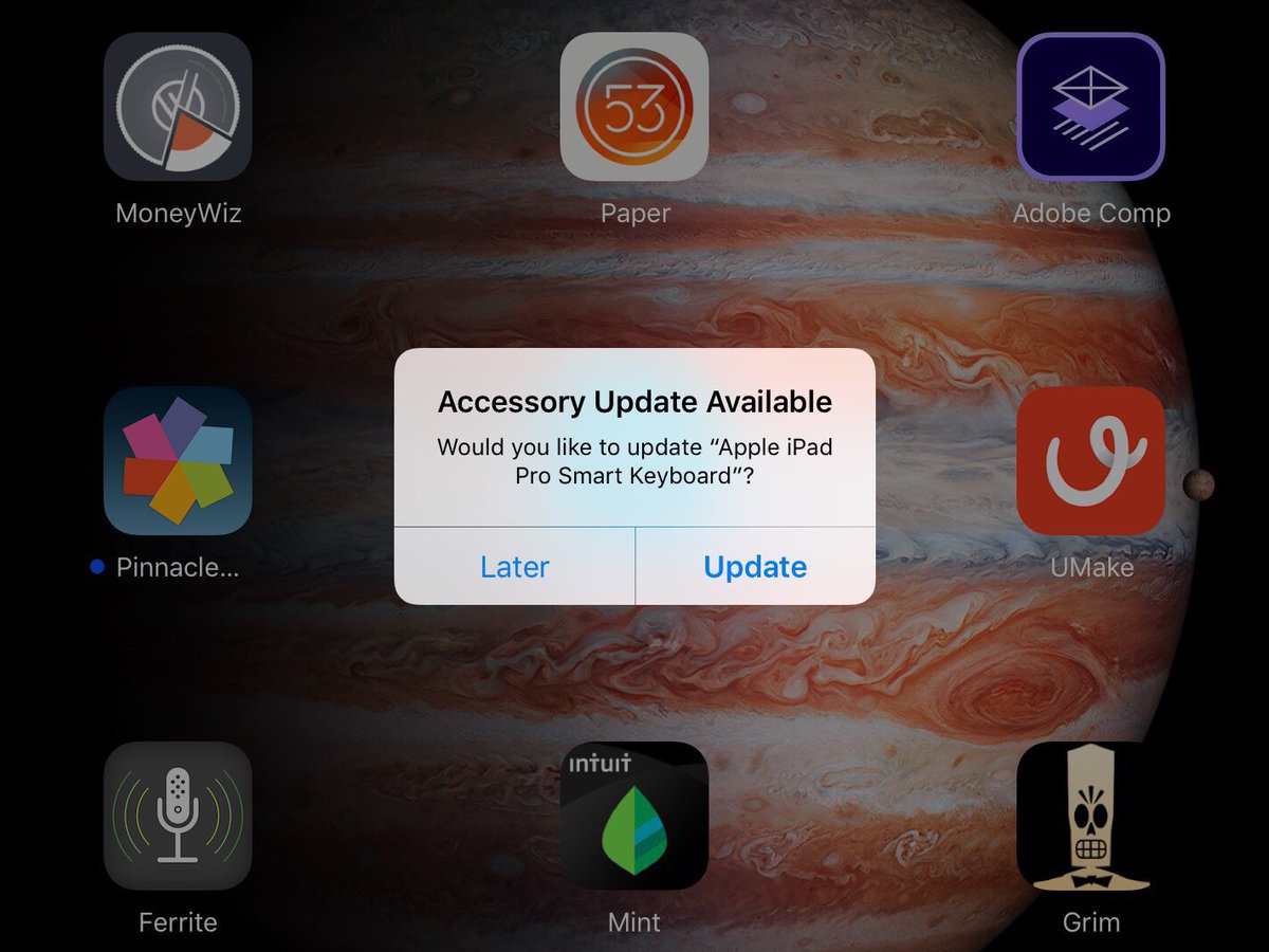 zollotech's tweet photo. Just got this update on my #IPadPro for the #AppleSmartKeyboard https://t.co/BBTboNm0gi