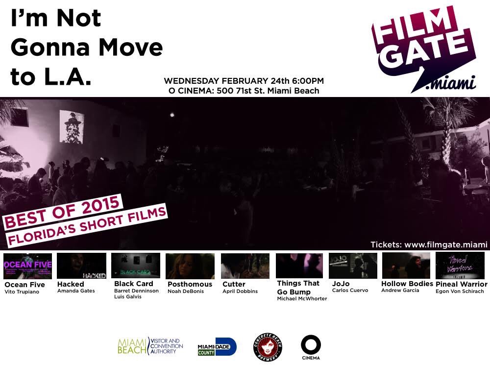 FilmgateMiami's tweet photo. Forget the Oscars, the real film award show goes down tomorrow night at the Best of N.O.L.A, at O Cinema Miami Beach https://t.co/c52sHZOUPI