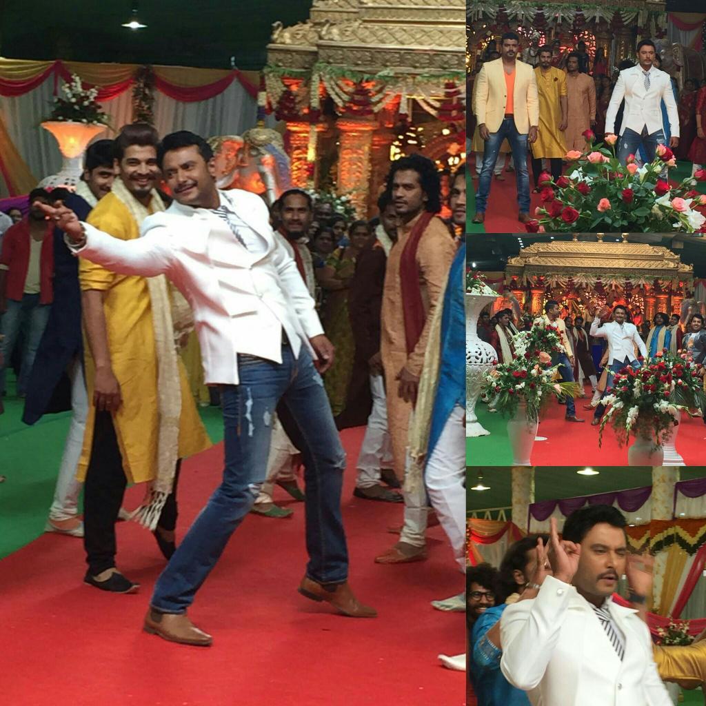 dasadarshan's tweet photo. Shooting for #JagguDada Song Sequence. Loving the Atmosphere https://t.co/UEo0RHwkJE