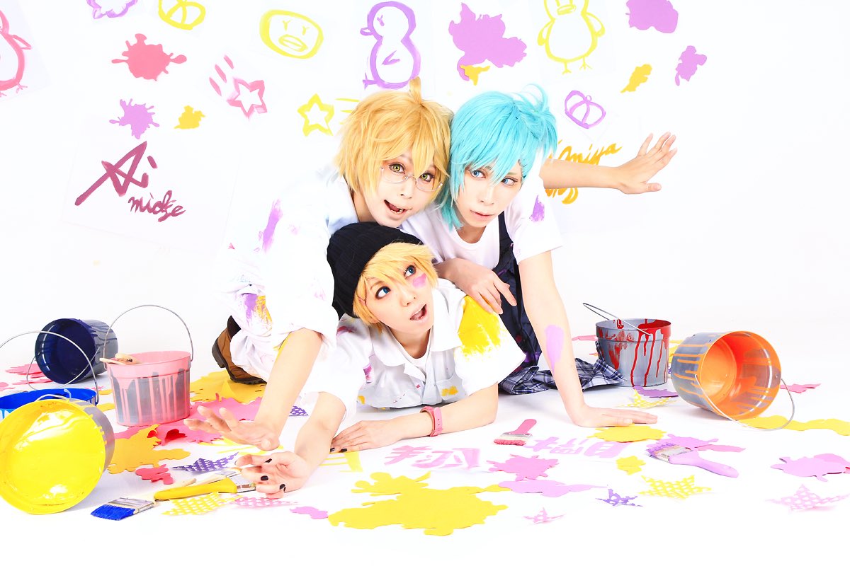 水乃シロ Twitterren Shining Art 仲良しトライアングルビート撮影 凄く楽しかった 那月 零 藍 Pino 翔 水乃シロ Photo Miwaco T Co Rdjsqewmr0