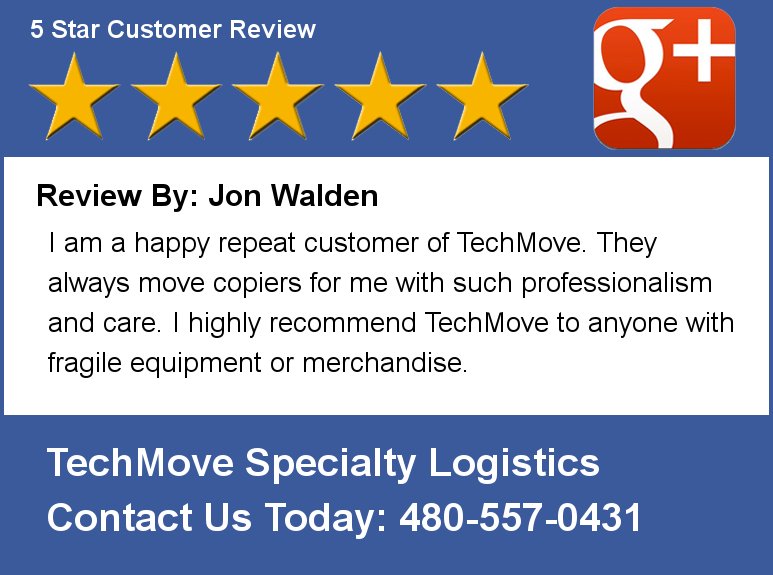 JRSolutions's tweet image. Review By: Jon Walden I am a happy repeat customer of TechMove. They always move copiers for me with such profession