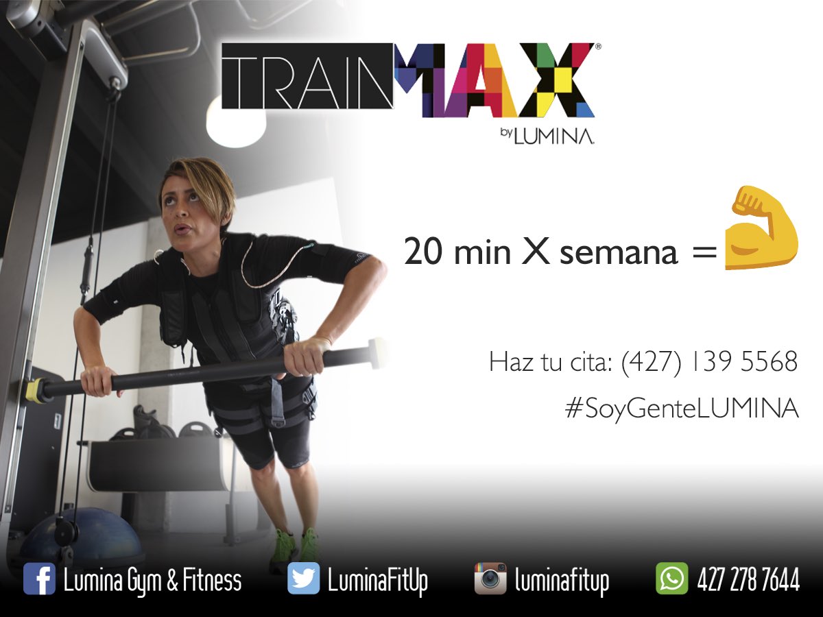 LuminaFitUp's tweet photo. Entrena al máximo en menos tiempo con #TrainMax donde tu esfuerzo te dará más satisfacción
#SoyGenteLUMINA #SJR #Qro https://t.co/ZoZE3msZVy