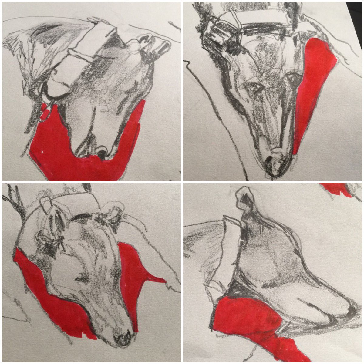 LizAckerleyArt's tweet image. More of the greyhound for my #sketchbookskool #tinyadventures story
