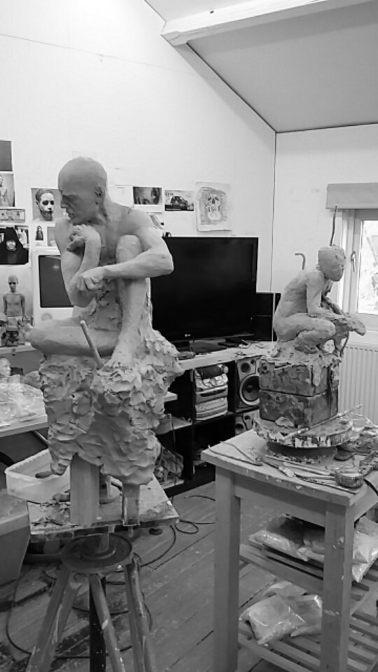 deankemp75's tweet photo. Maquette's for a possible commission. #art#sculpture#man#naked https://t.co/yxDPyi0RsQ