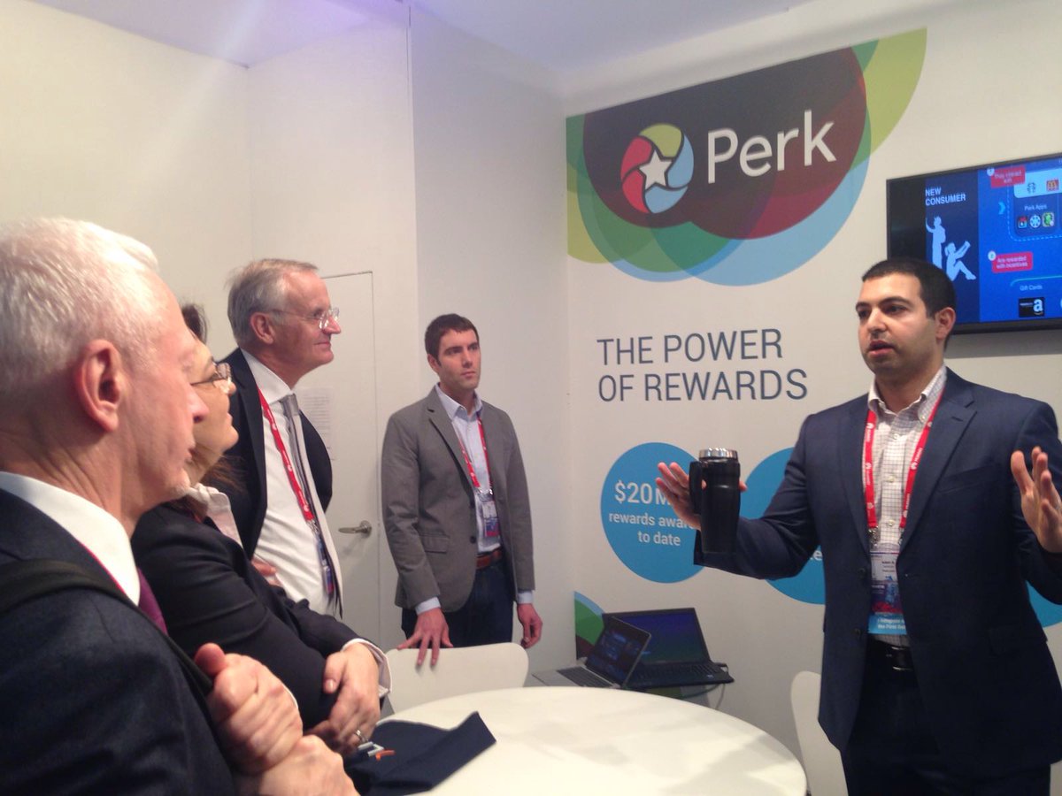 appsaholic's tweet photo. Thanks to the @AppsAlliance Delegation for visiting @GetPerk at #MWC16! https://t.co/nehTYDMyaF