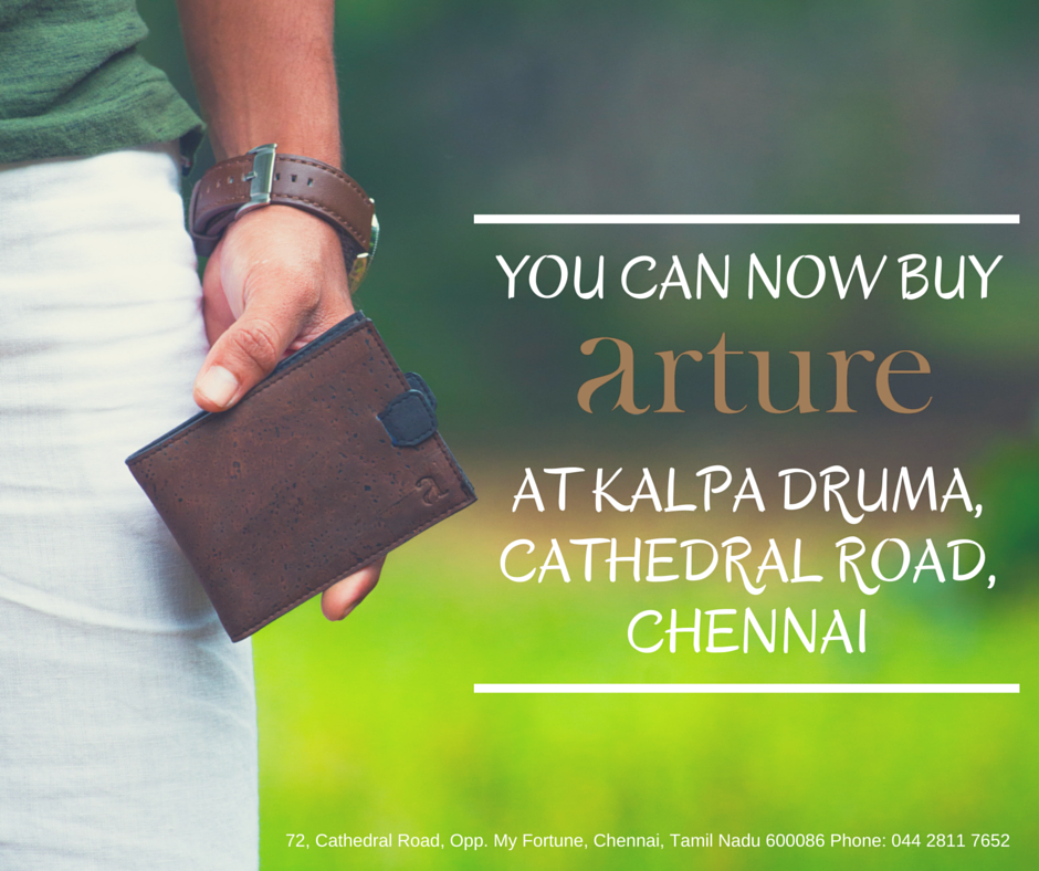 arturedesign's tweet photo. Now get #YourArture at Kalpa Druma,Cathedral Road, #Chennai. #Corkbags #corkwallets  #ecofriendly #cork #Ecofashion https://t.co/lLyBXDPfDU