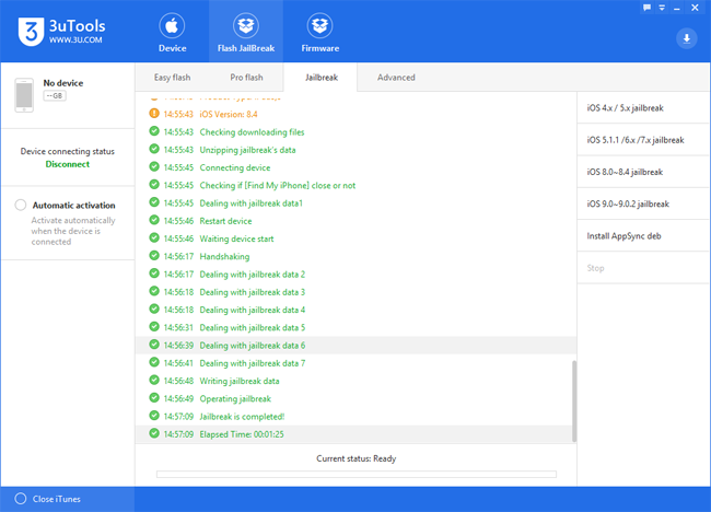 3utools Current Status Ready 3utools Current Status Ready