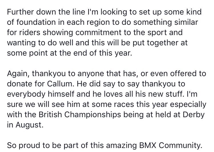 KelvinBatey555's tweet photo. An update on Callum. Thankyou to @LeopardPS2014 @staystrongbmx @CrucialBMXShop @matthbooth @2024BMX @dannyeet https://t.co/YED7dgXn8S