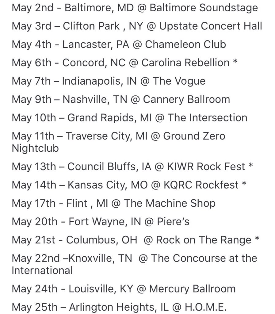 Hellenaofgore's tweet photo. Hell Yeah, Escape The Fate, From Ashes To New and @NYDrock! For venues, and date information check my photos. :) https://t.co/SEuKWMCwZp