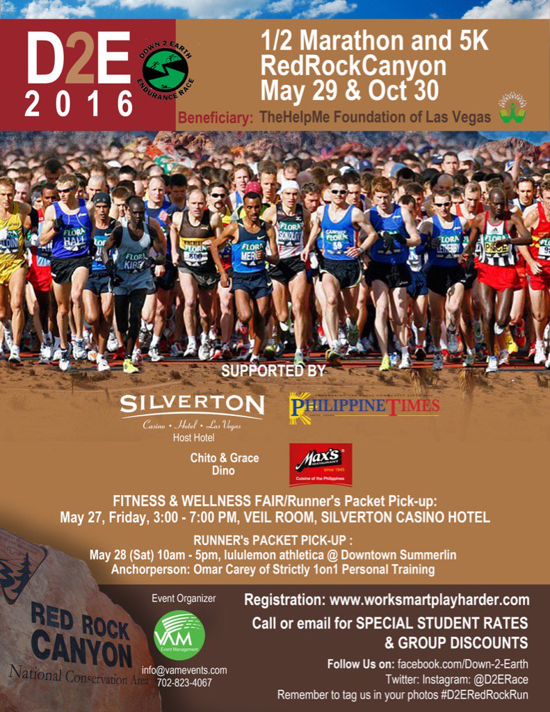 VamEvent's tweet image. Register and join us for the #D2ERedRockRun