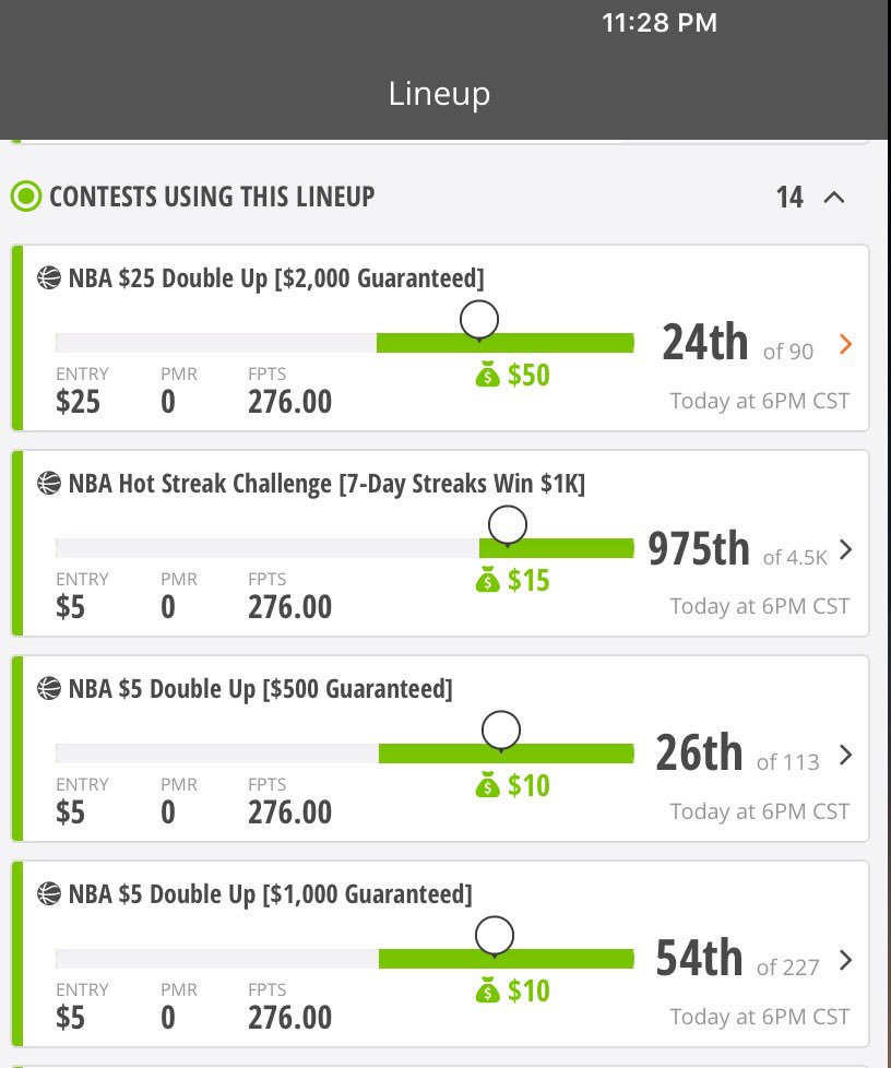 FireDailySports's tweet photo. More #freemoney ๐ค๐ค๐ค #DraftKings #dkpros https://t.co/euhLWVjszs