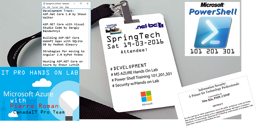 MyVANTUG's tweet photo. .NetBC & VanTUG pres: Spring Tech 2016 - IT Pro/Developer/Security Conference
Sat,19 March https://t.co/Trj09lWcsn https://t.co/XhKpSQuWvx