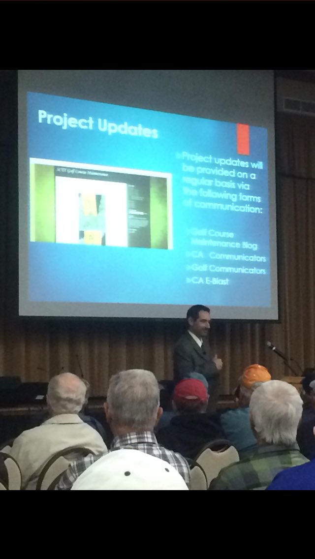 Garywilsonii's tweet photo. Outstanding presentation by Jason Straka @FryStrakaGolf, We picked the best design group for our renovation! https://t.co/UibUoB4pHO