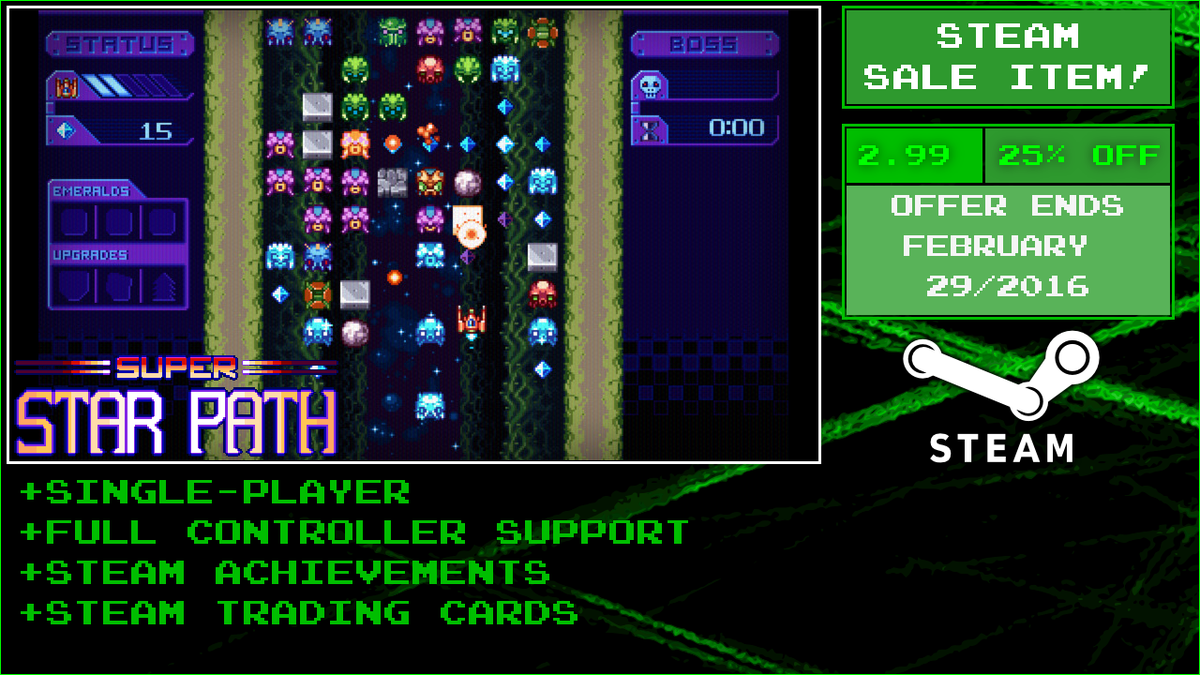 MetalGhostZero's tweet photo. Cool looking game on sale #SuperStarPath 25% off, @steam_games @DYAGames Link: ( https://t.co/sE0Im6eI2l ) https://t.co/Z0HZW2eRWO
