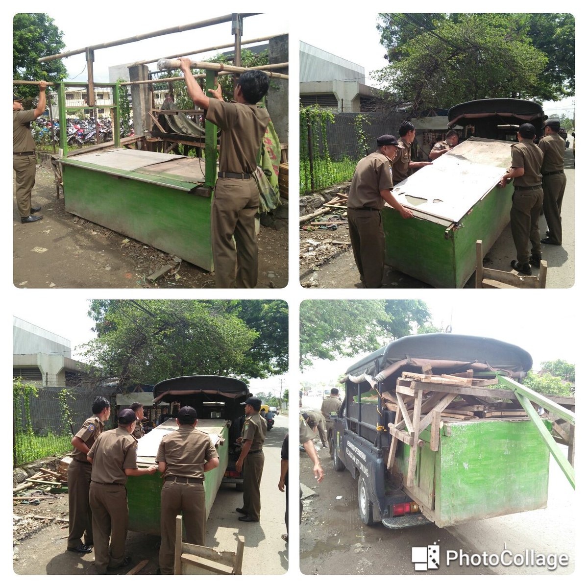 24-02-2016 Penertiban Bangunan  dan Pedagang Kakilima di atas Trotoar Jl.Prabu Siliwangi