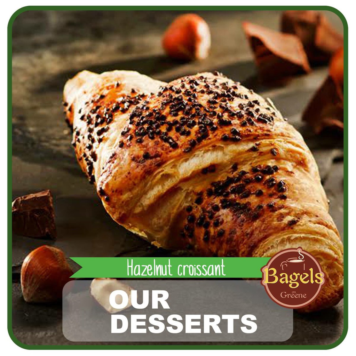 bagelsongreene's tweet photo. A heavenly crisp and fluffy treat heightened with a chocolatey hazelnut surprise!
#BagelsonGreene #FoodInMontreal https://t.co/gr2KXPXG6b