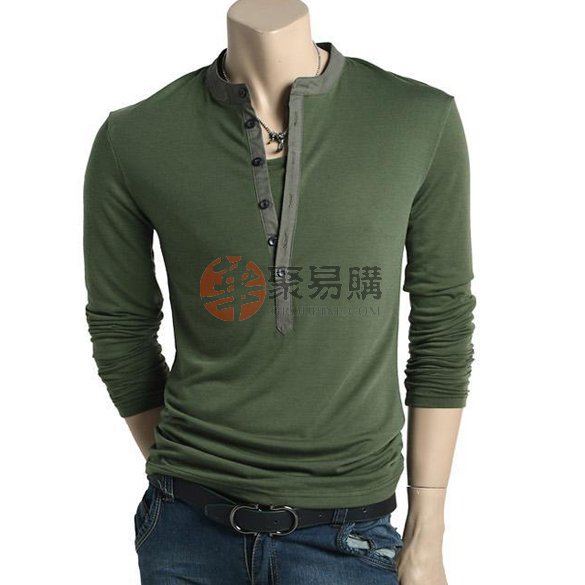 Groupine's tweet image. 韩版英伦修身男士长袖T恤348--黑色XL码
详情：groupine.com/productsdetail…