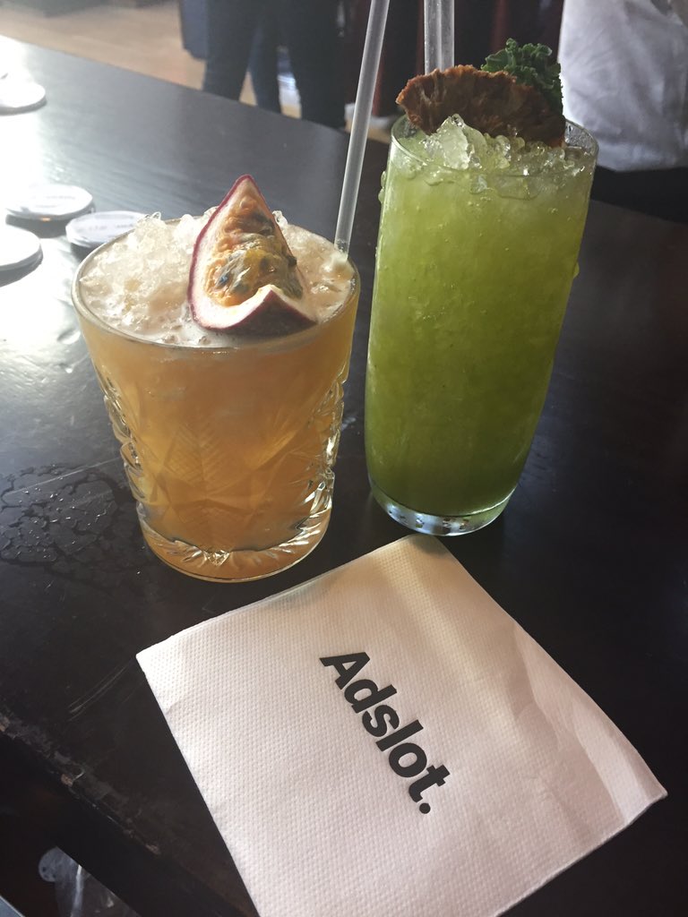 Adslot's tweet image. We&apos;re enjoying the #buyer #seller cocktails for the post #programmatic16 drinks!