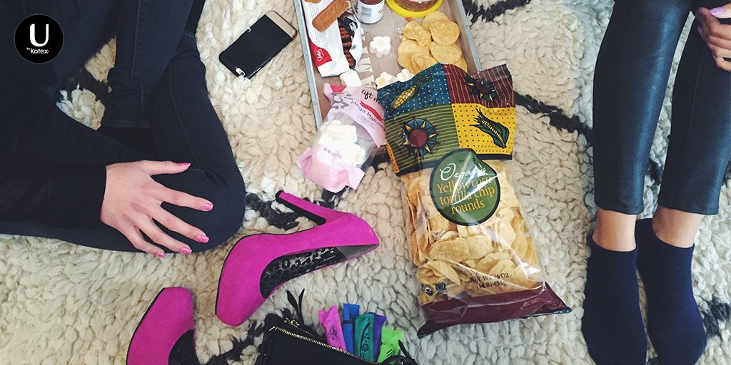 kotex_us's tweet photo. It’s 3am and we’re eating chips and salsa… Sound familiar? #PMMess #tortillachipday https://t.co/0bZWxWbeMF