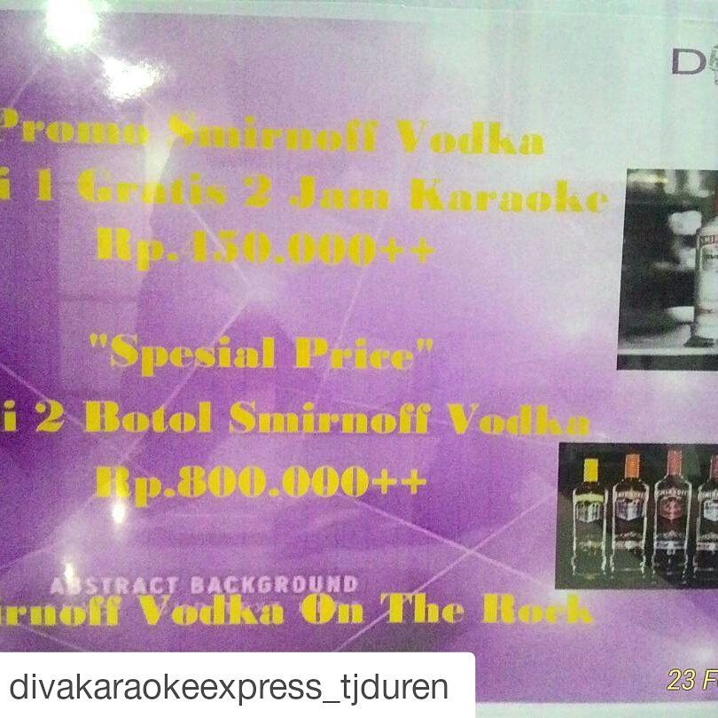 Promo Smirnoff hanya di <a href="/diva_tjduren/">DIVA Tanjung Duren</a> jgn sampe terlewatkan ya diva lovers 😊🎉