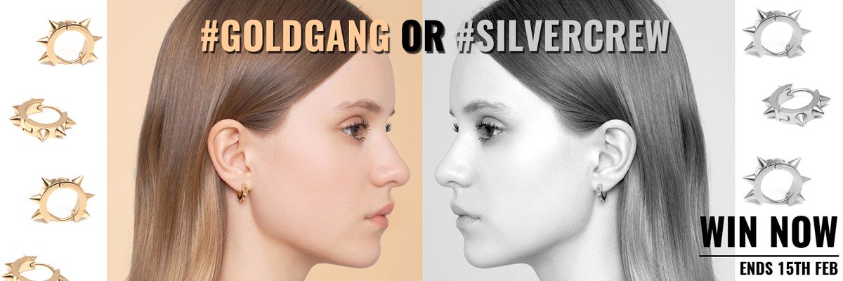 Competition time: are you in the #GoldGang or #SilverCrew? Tweet us for a chance to #WIN a pair of Roxie Hoops! 💛🆚💙