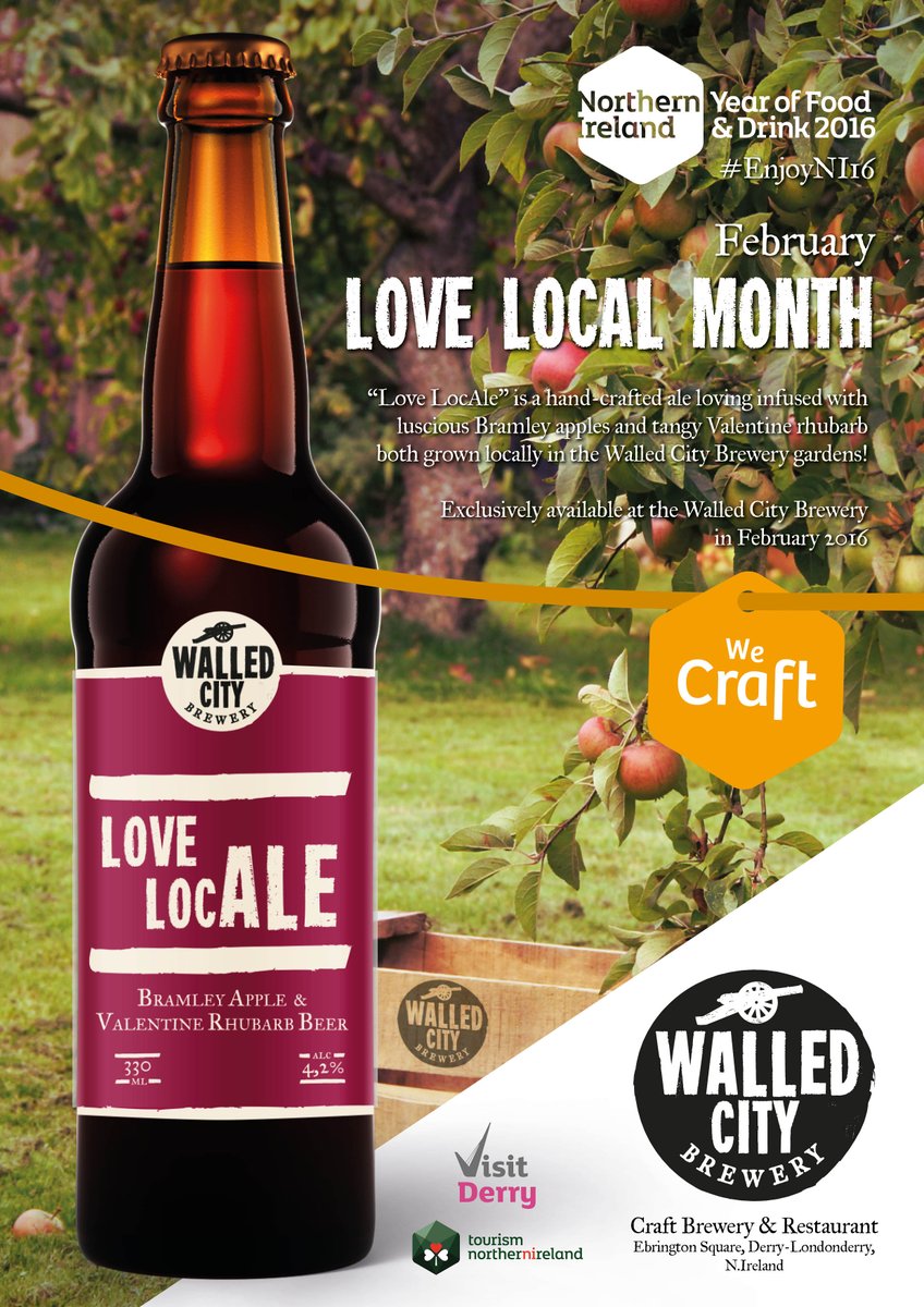 Love Local month at the WCB, to celebrate we have "Love LocAle" available from Valentine's Day! #EnjoyNI16