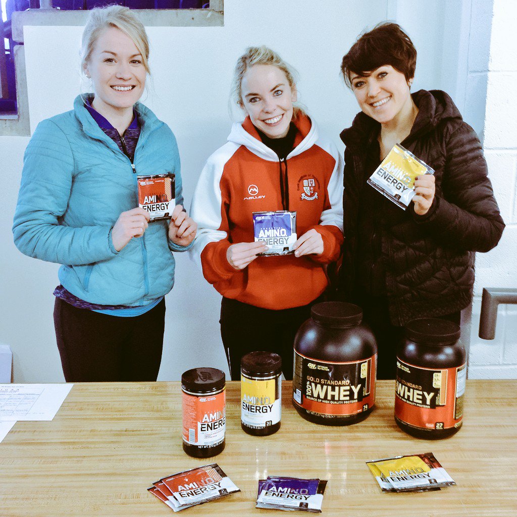 IreUniAthletics's tweet photo. Some freebies for our #trackandfield athletes here💪Thanks to @TeamON_Ireland &amp; @CMG_Fit #IUAAIndoors16 #aminoenergy https://t.co/57Dk8BlsS5