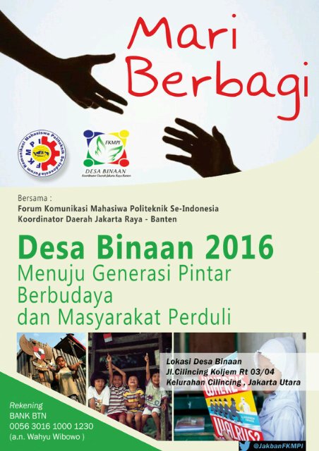 Buat yg mau ikut menyumbang buku" alat tulis maupun uang bisa nih.. #Desa_Binaan <a href="/JakbanFKMPI/">FKMPI Jakarta Raya Banten</a> <a href="/official_FKMPI/">FKMPI</a>