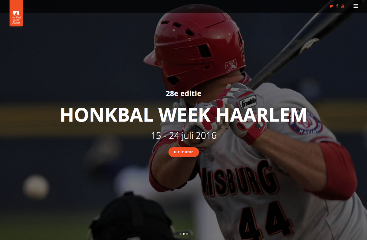 SPRTZCONNECTION's tweet photo. De nieuwe website van de @honkbalweek staat online: https://t.co/FEViIGqMLM Made by @SPRTZCONNECTION :-) https://t.co/ZvEpIfALnf