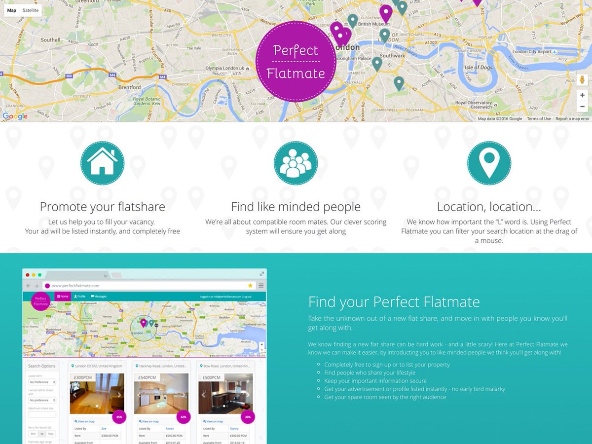BetaList's tweet photo. Perfect Flatmate: Find a compatible flat share https://t.co/A9aihrGaXx https://t.co/Ks1r7xER5X