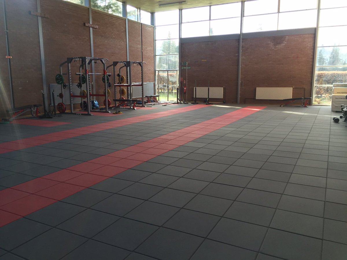 Installation of Rephouse High Impact Rubber Tiles In Glenalmond College For @anytimeleisure #rubberflooring #gym