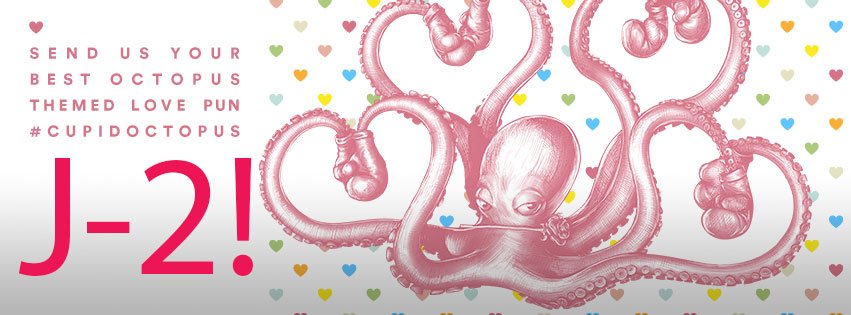 LIBREmullenlowe's tweet photo. Plus que 2 jours pour nous envoyer vos meilleurs jeux de mots @MullenLoweGroup avec le #CupidOctopus (en EN ou FR) ! https://t.co/xSl9QgOzqS