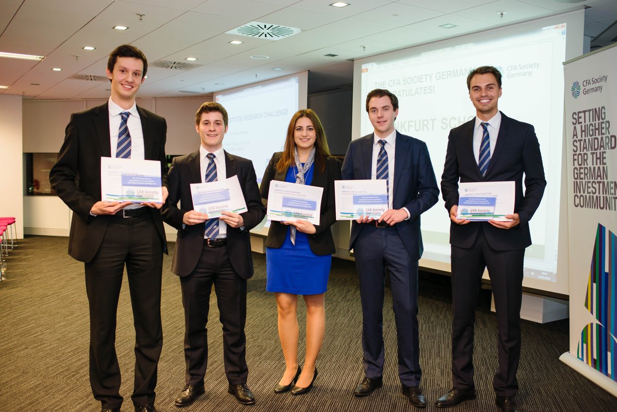CFAGermany's tweet photo. Congrats to @FrankfurtSchool and thanks to all Research Challenge teams this year! https://t.co/UuzsoP7Frh