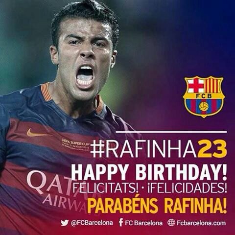 FCB_Indonesia's tweet photo. Selamat Ulang Tahun @Rafinha . . .

Semoga Cepat bergabung lagi di tim Utama @FCBarcelona 

#FCB #FCBI https://t.co/OdBCdAJXZI