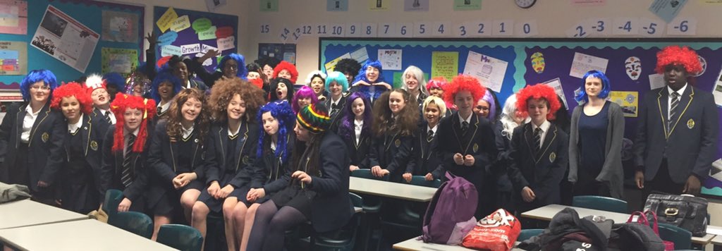 King House raising money with 'Crazy Wig Day' for <a href="/GreatOrmondSt/">Great Ormond Street Hospital for Children</a> @SRASecondary #badhairday