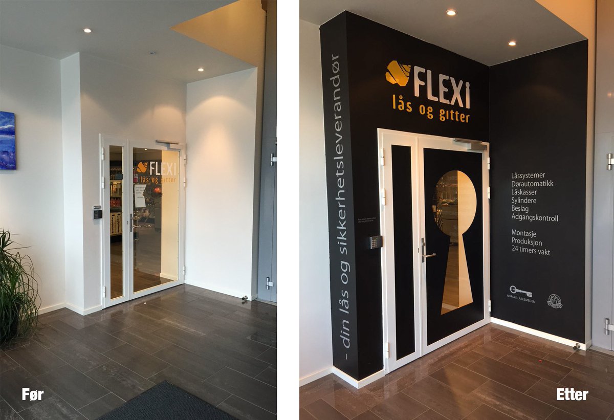 abcpartner's tweet image. Vi takker Flexi Lås &amp;amp; Gitter for utfordringen med dekorering av inngangspartiet. 

Hva mening om dette?