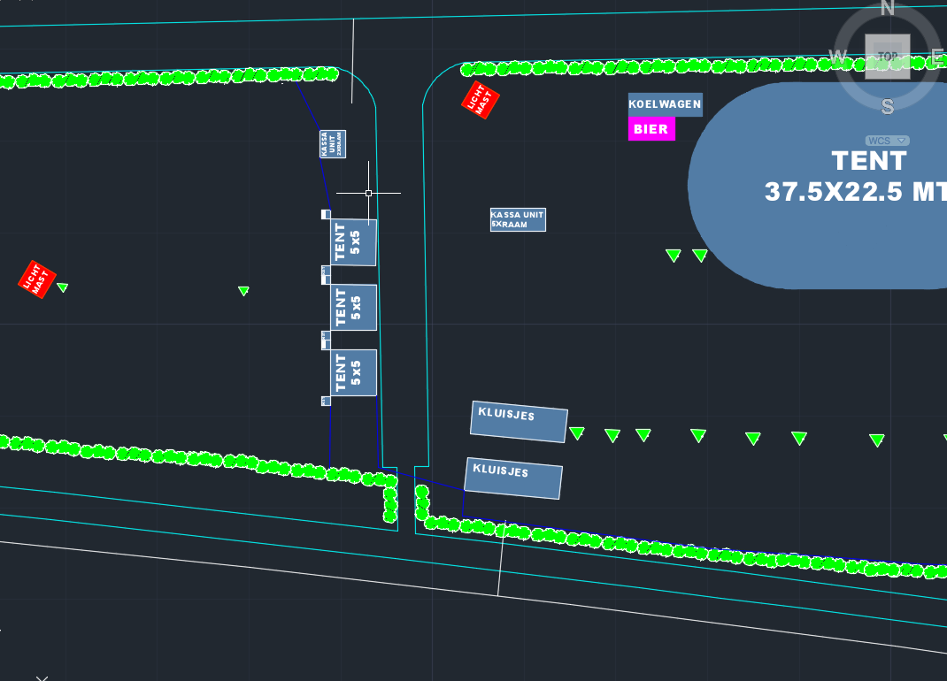 JkEventing's tweet image. Vandaag een festivalplattegrond aan het tekenen in 2D. Na een vervelende error schiet het aardig op.