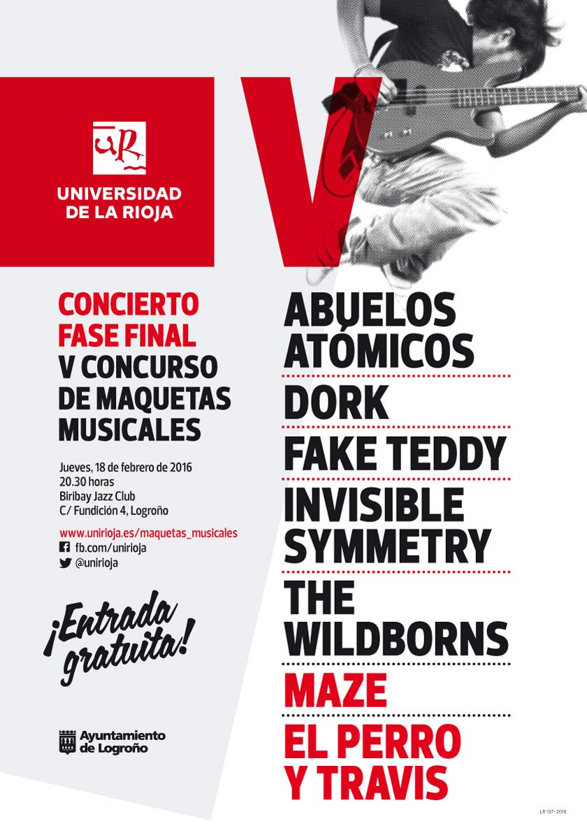 unirioja's tweet photo. ¡Concierto final de #MaquetasUR el día 18! Con @invi_sym y los demás grupos, ¿te apuntas? https://t.co/QmOVmuODqx https://t.co/gvQzGcEA6W
