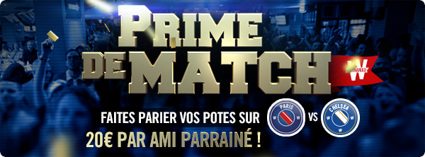 WinamaxSport's tweet photo. Jusqu'à mardi, remportez 20 € par ami parrainé. Votre ami recevra 10 € ! > https://t.co/9SoDJlbd8D #PrimeDeMatch https://t.co/KTn7ArIDaA