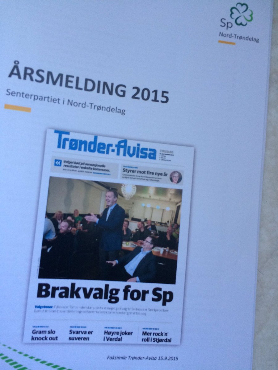 NilsRam's tweet photo. Fylkesårsmøte i helga #ntsp16 #vivil #jatilfolkeavstemning #bestæmsjøl https://t.co/fcsdAU1kRQ