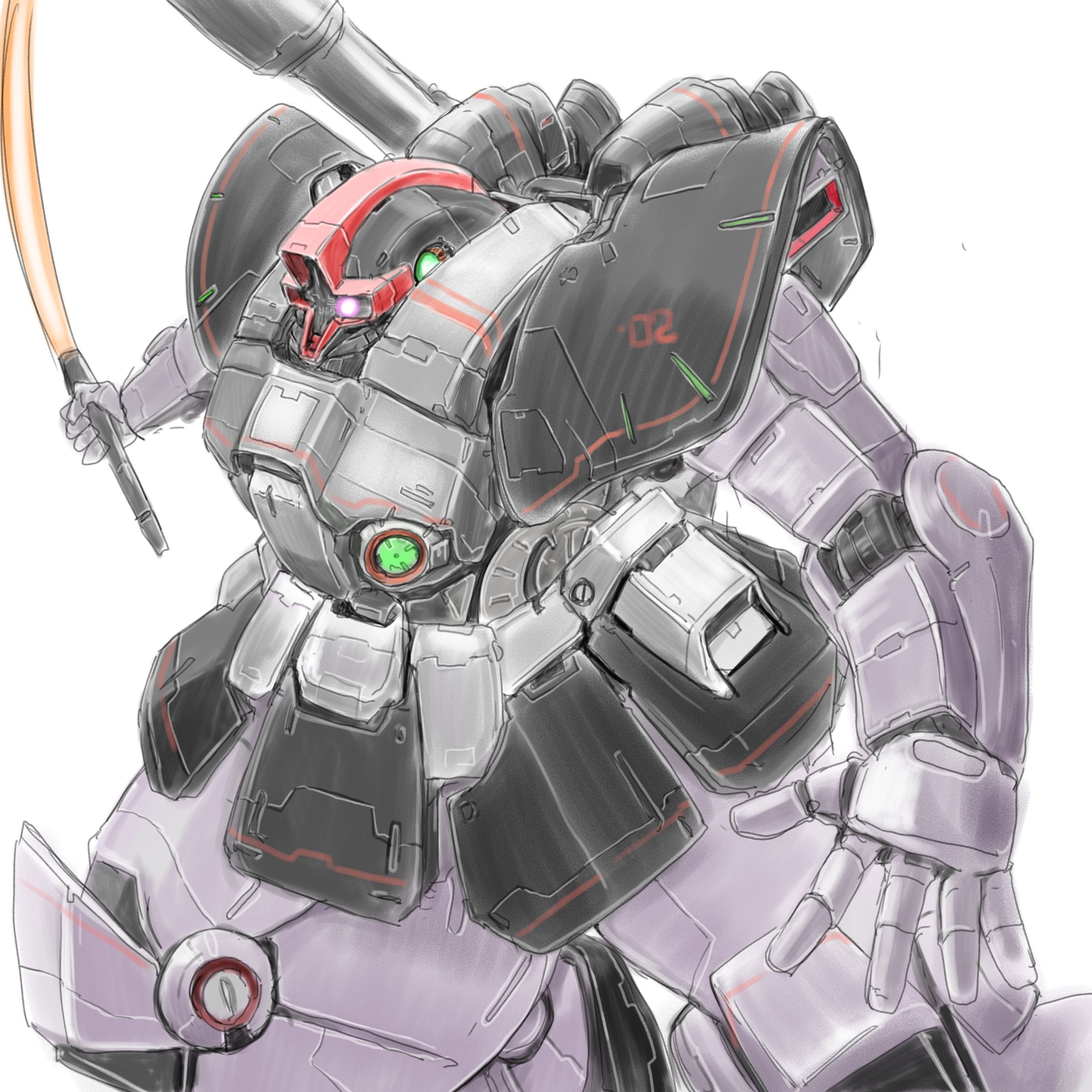 黒いの イラスト用 ドム描いた イラスト ガンダム T Co 6nsmziclla Twitter