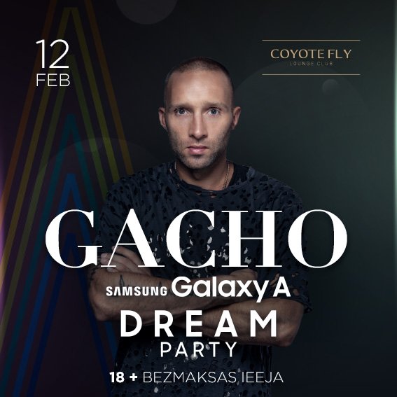 CoyoteFly's tweet photo. Šonakt Samsung Galaxy A Dream Party ar @GACHO koncertu. Ieeja bez maksas, 18+ https://t.co/XGp2FqxLFq