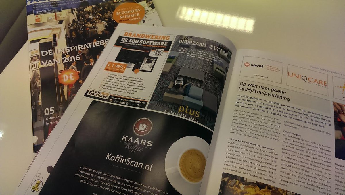 QRLOGsystemsbv's tweet photo. Goede advertentie campagne in het Facilitair Journaal met beursnummer @beursfacilitair https://t.co/8RCIdVlKKB