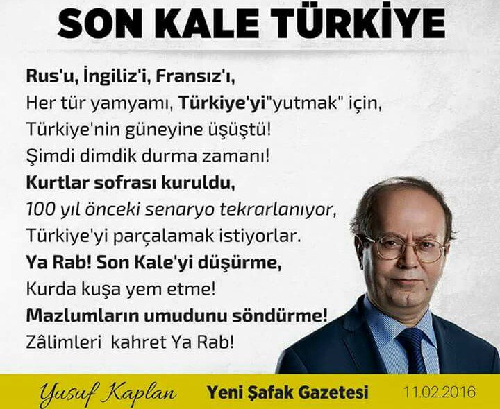 Kurtlar Sofrası Kuruldu

SON KALE TÜRKİYE

Ya Rab Son Kale'yi Düşürme

Mazlumların Umudunu Söndürme <a href="/yenisafakwriter/">yusuf kaplan</a>