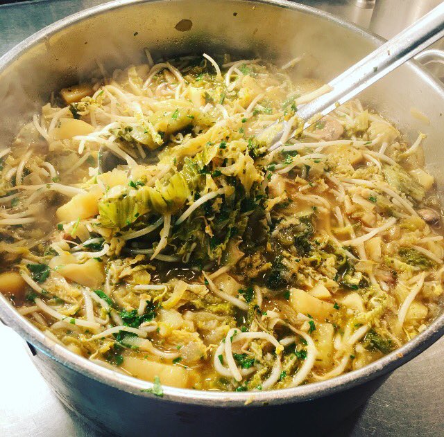 HandFMarlow's tweet photo. Asian broth for staff lunch #cheffuel https://t.co/FjlOO95HoJ